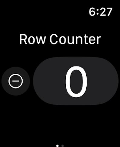 ArisaKnits Row Counter App Screenshot of Counter Set to Zero