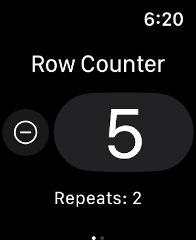 ArisaKnits Row Counter App Screenshot of Counter and Repeat Linked Counter